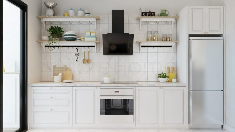 Đá ốp bếp cao cấp được gia chủ lựa chọn cho phòng bếp nhằm tăng tính thẩm mỹ cũng như thuận tiện hơn trong quá trình sử dụng