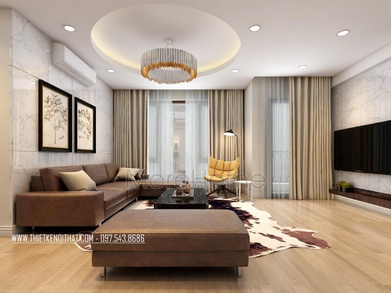 Thay vì thiết kế tường thô đơn sắc theo kiểu truyền thống, kiến trúc sư đã khéo léo thay thế thành các bức tường đá hoa cương thanh thoát, tinh tế, vừa tạo độ phản chiếu vừa phải vừa giúp không gian trở nên cuốn hút, mới lạ và thu hút hơn Chọn lựa những mẫu thiết kế đá ốp tường phòng khách đẹp ấn tượng