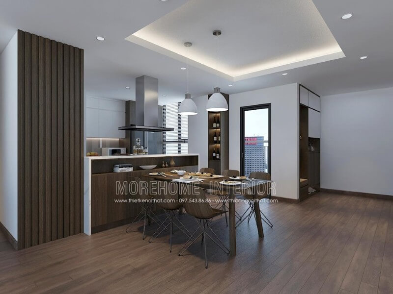 Bàn đảo đá nhân tạo solid suface với hoa văn lạ mắt, liên kết liền mạch tạo độ thẩm mỹ cao Thiết kế nội thất đá nhân tạo trong không gian nhà