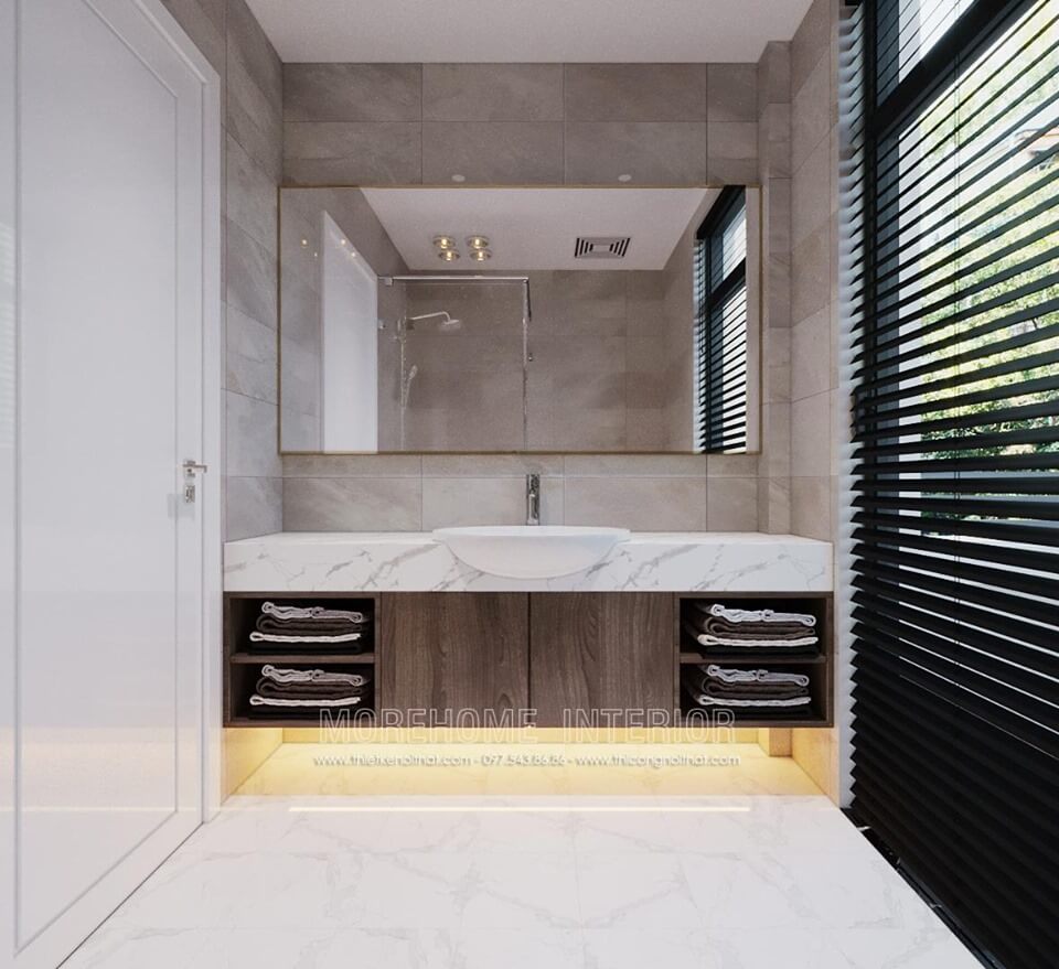 Mẫu đá nhập khẩu ốp bàn lavabo vân mây màu trắng nhân tạo đẹp đá ốp phòng tắm