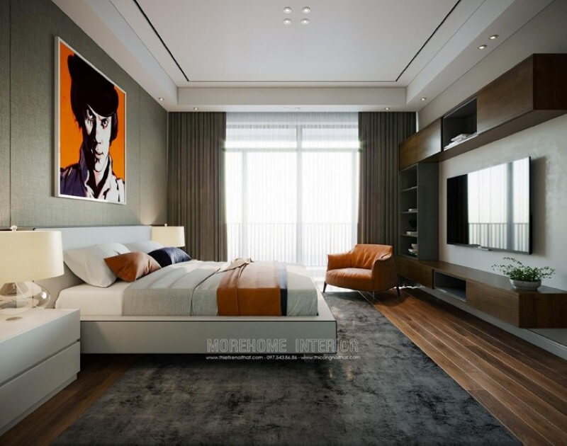 Trang trí nội thất phòng ngủ nổi bật với chất liệu gỗ công nghiệp An Cường sang trọng, hiện đại