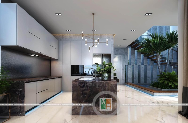 đá ốp bếp màu đen